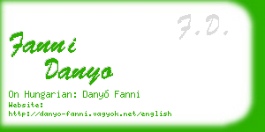 fanni danyo business card